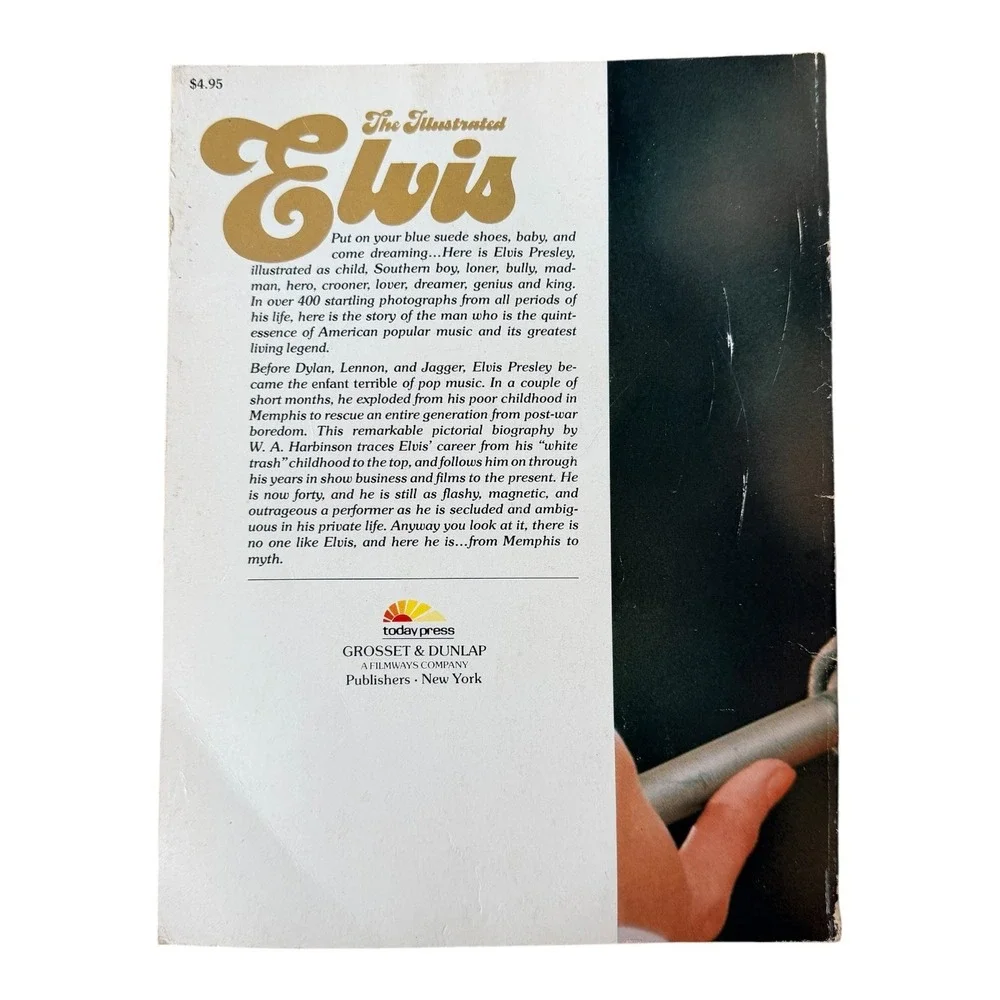 The Illustrated Elvis W.A. Harbinson Vintage Paperback Photo Biography Book 1976